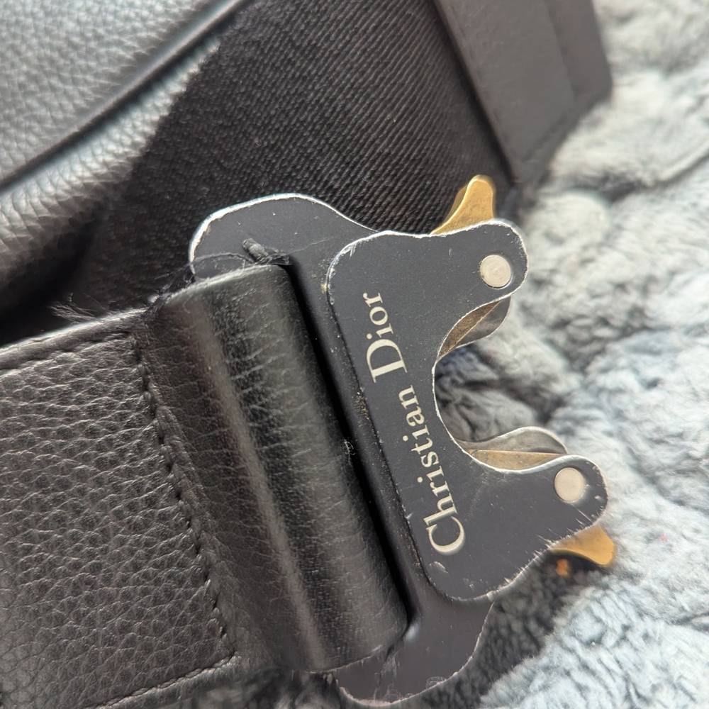 Authentic Dior Men's Black Saddle Bag - Picture 9 of 11